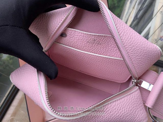 DELVAUX女包 2019春夏款 全新Cool Box優質牛皮 德爾沃女手提包 Cl0020 小方包粉色 Delvaux單肩包  fcs1279